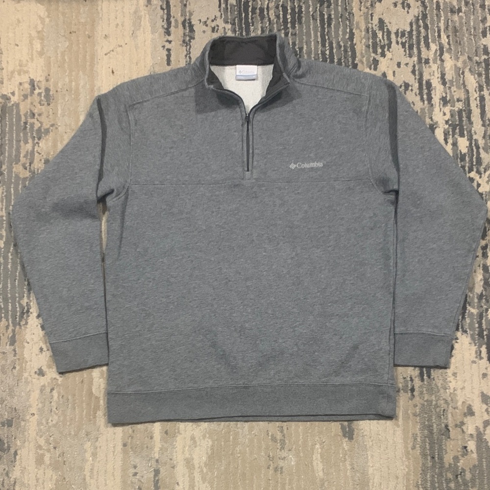Columbia Men's Zip-Up Gray Sweater